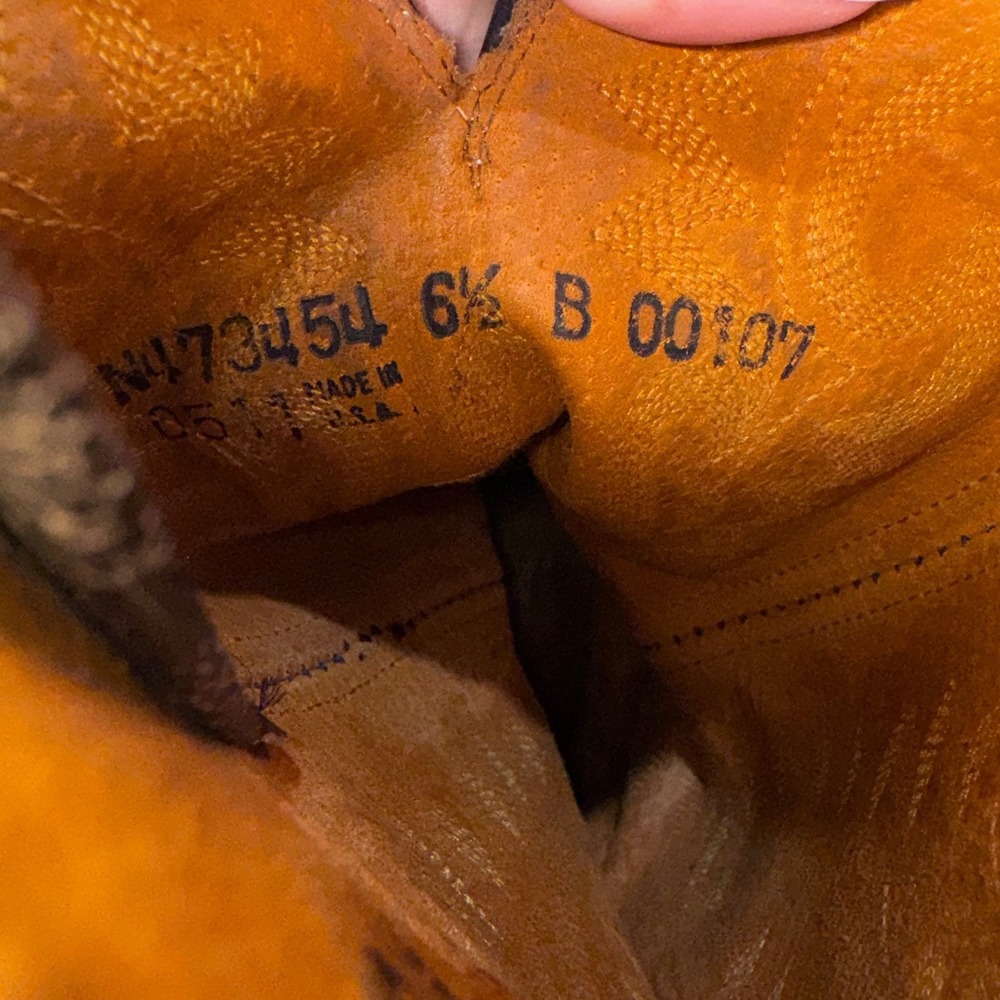 1883 by Lucchese Distressed Crackle Leather Western Cowboy Boots 6.5 B - Picture 8 of 9